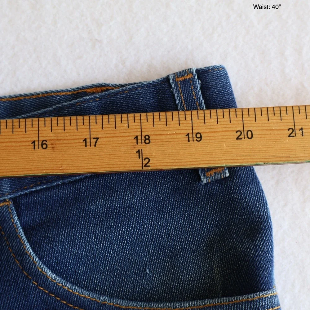 Vintage Levis Brown Tag Jeans Men 42x30 (fits 40x 29) Blue Denim Straight Leg 90